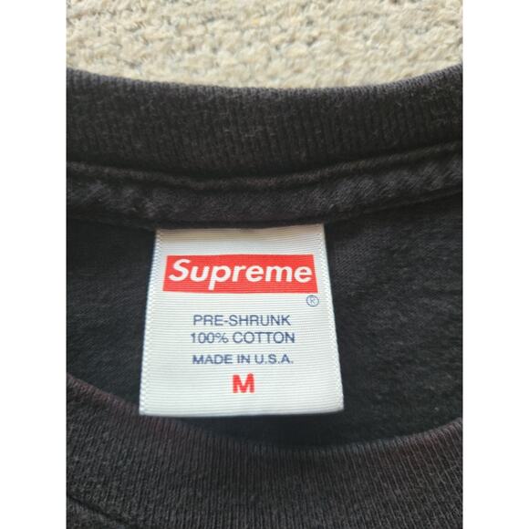 Supreme Cheese Shirt FW19 American Singles Skater Hype Logo Box Blue USA Medium - Picture 3 of 6